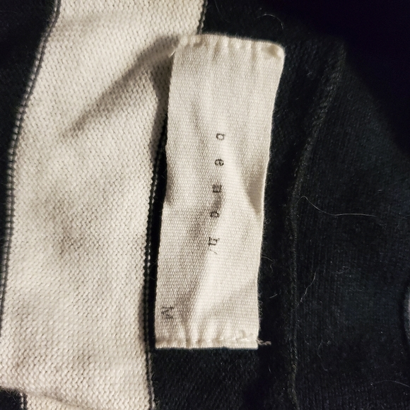 Bench Women's Striped Cardigan Patchwork Detail Black & White M - Picture 4 of 5